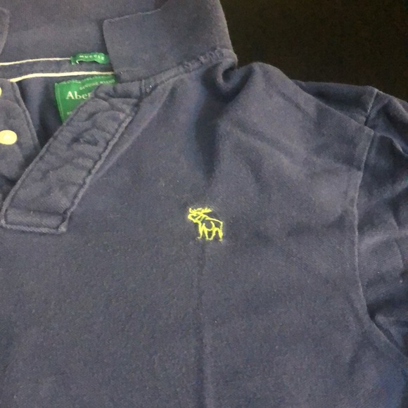 Abercrombie & Fitch Men’s Distressed Muscle Polo Shirt Large - Picture 5 of 8